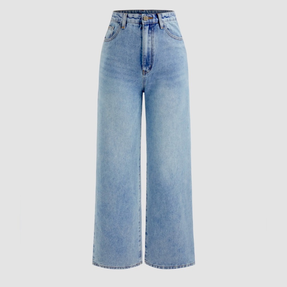 Midrise straight leg jeans